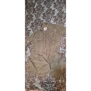 Green Long Sleeve Button Juniors Medium By Decree